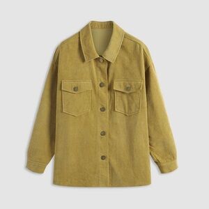 Zara Oversized Corduroy Shirt Sz XS perfect condition / gold olive color